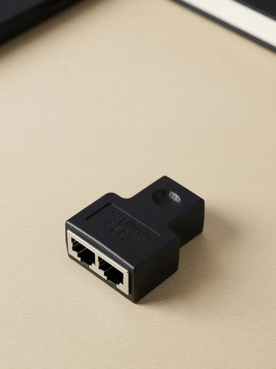 RJ45 1 to 2 Ethernet Splitter Connector – Dual Port Extender Ethernet Splitter PLUSH
