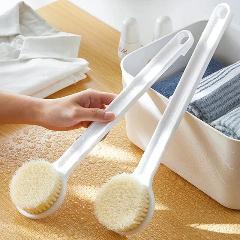 Long Handle Exfoliating Back Brush – Body Scrub Shower Massager Bath Scrub Brush PLUSH
