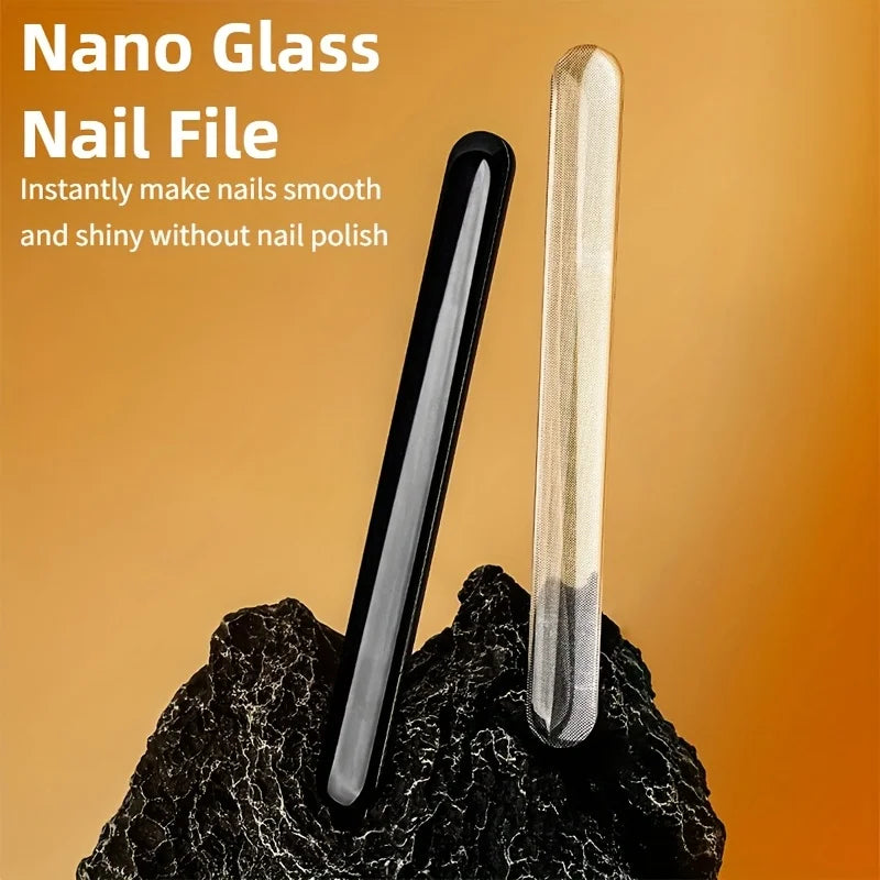 Nano Glass Nail File with Box – Manicure Tool by Ouriner Nano Glass Nail File PLUSH