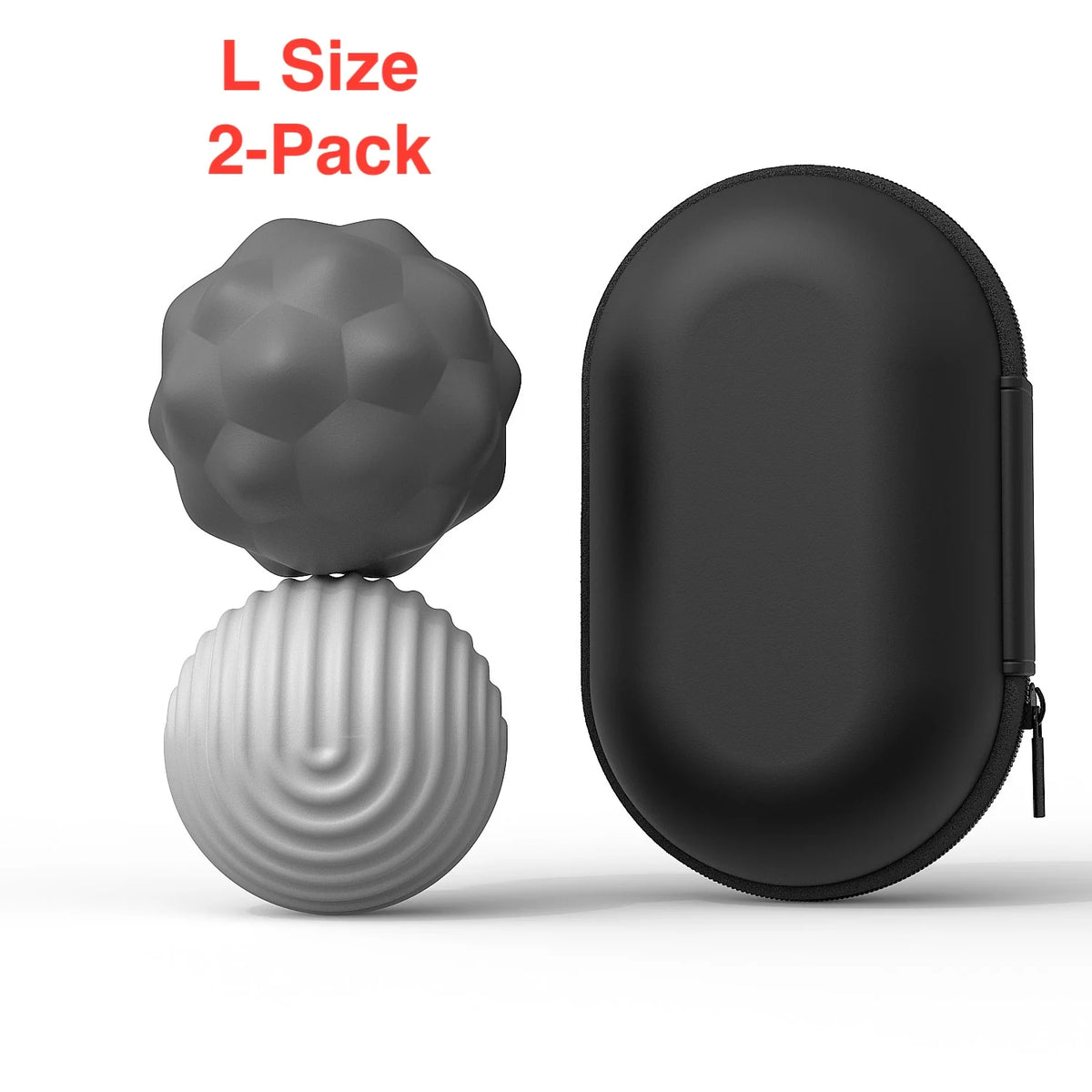 Silicone Magnetic Sensory Fidget Balls for Kids & Adults Sensory Fidget Toy PLUSH L 2-pack Grey