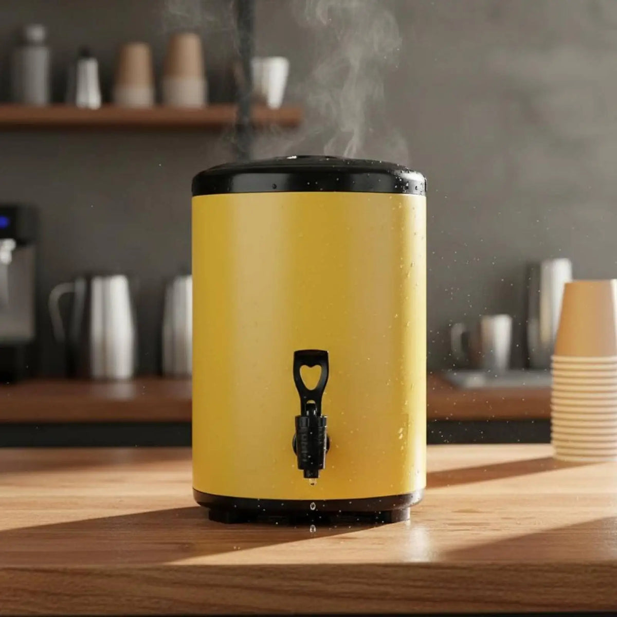 Large Insulated Beverage Dispenser – Stainless Steel & PU Foam Insulated Beverage Dispenser PLUSH
