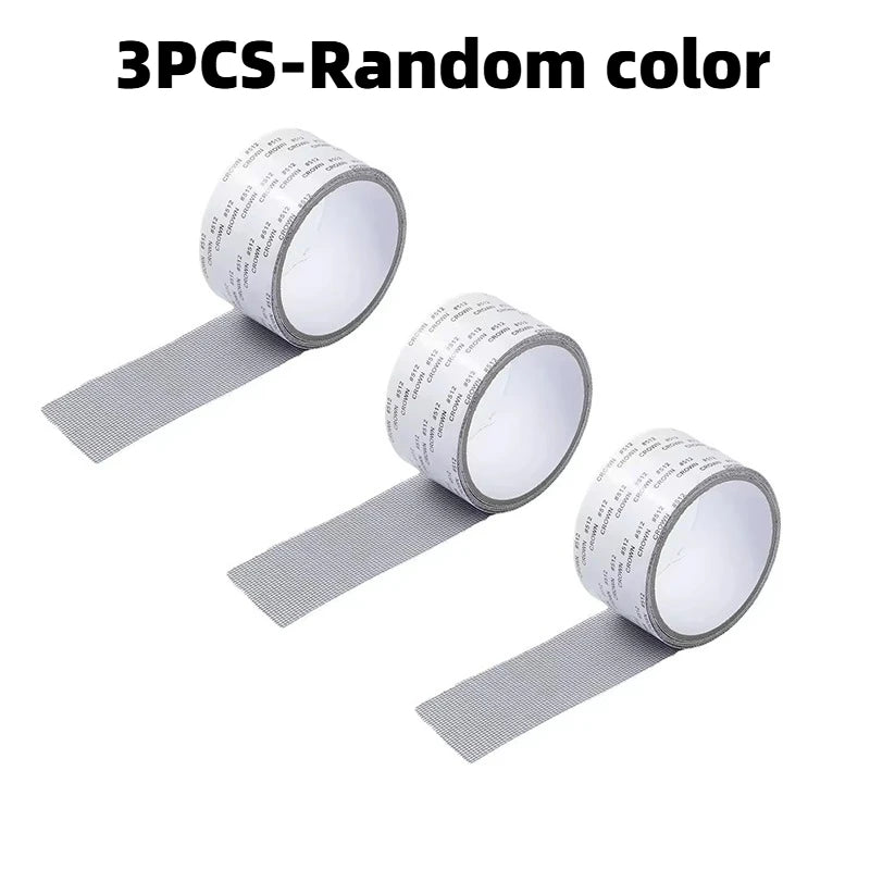 Window Screen Repair Tape – Self-Adhesive Fiberglass Mesh Patch Screen Repair Tape PLUSH 3PCS-Random Color