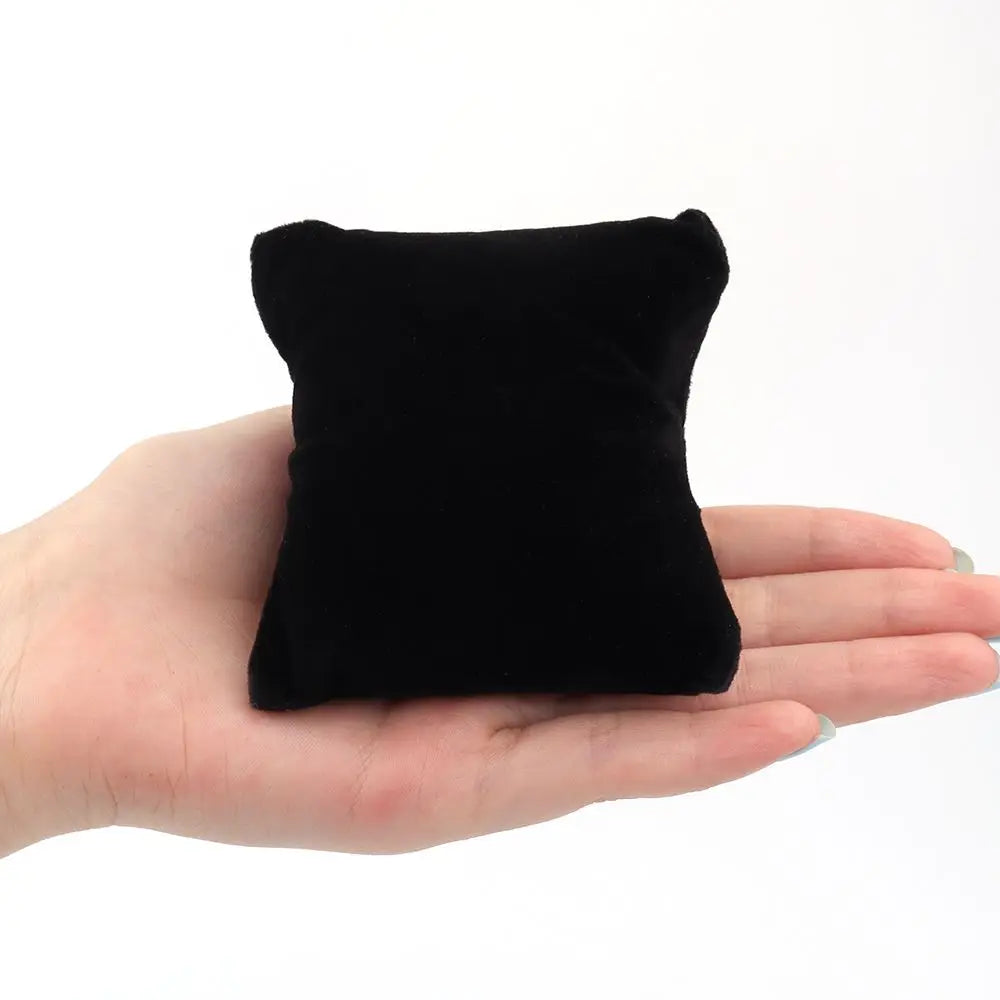 Velvet Jewelry Display Pillow – Bracelet & Bangle Cushion Stand Jewelry Display Stand PLUSH Black Velvet 8X8.5cm