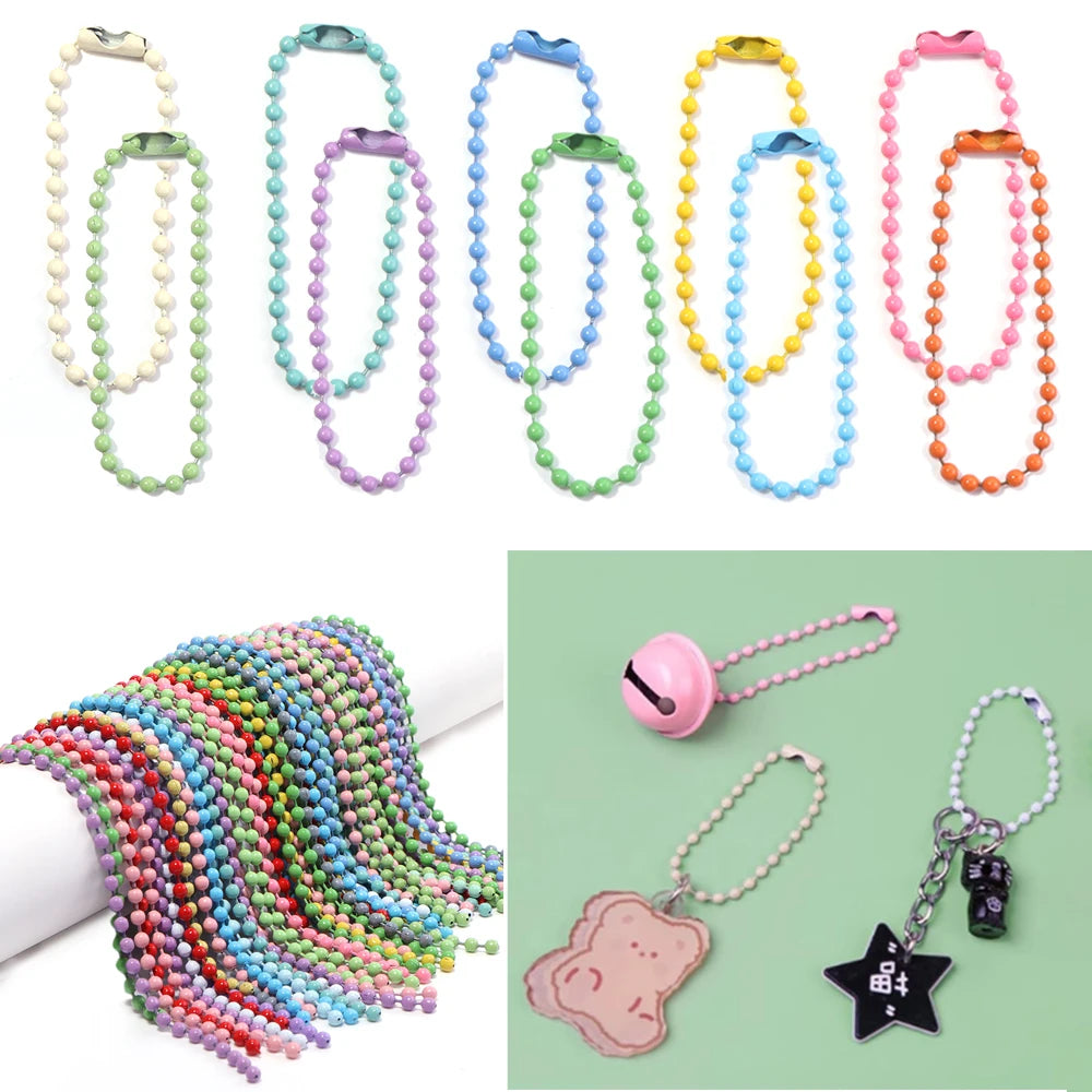 12cm Colorful Ball Bead Chains – DIY Keychain & Jewelry Making Jewelry Chain Findings PLUSH