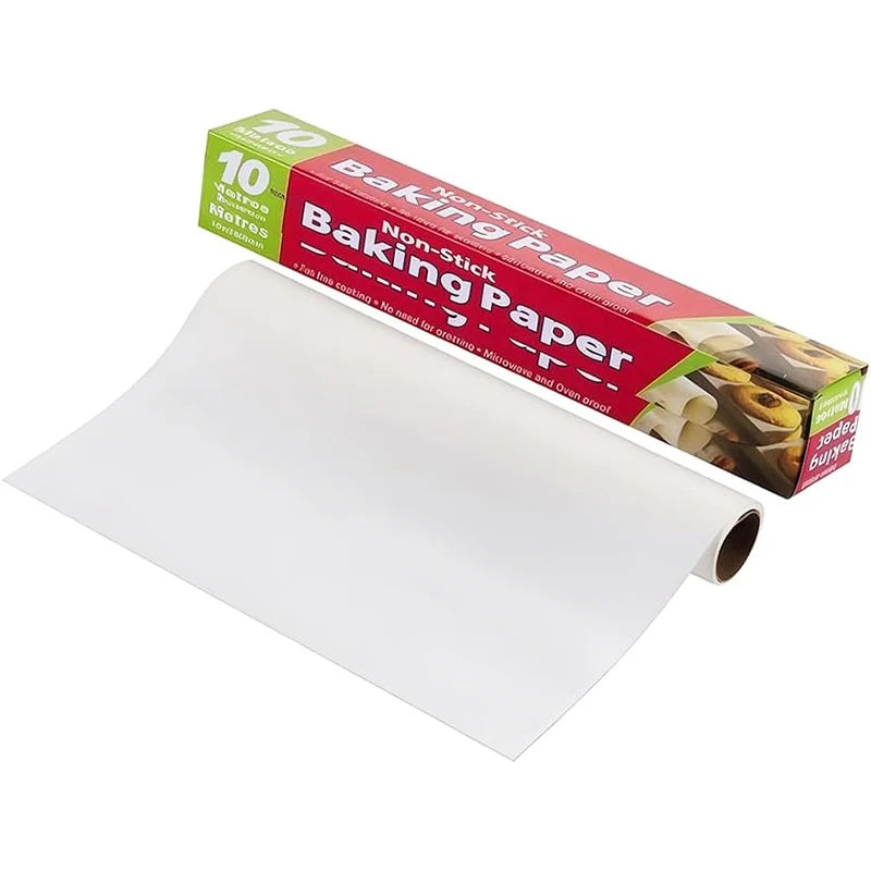 10M Non-Stick Parchment Paper Roll – Oven, Air Fryer & BBQ Baking Parchment Paper PLUSH