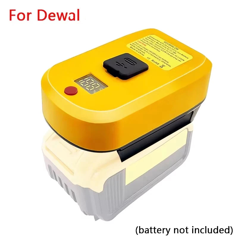 ZWINCKY USB-C Fast Charging Adapter for Makita Bosch 18V Battery Battery Charging Adapter PLUSH for Dewlt China Mainland
