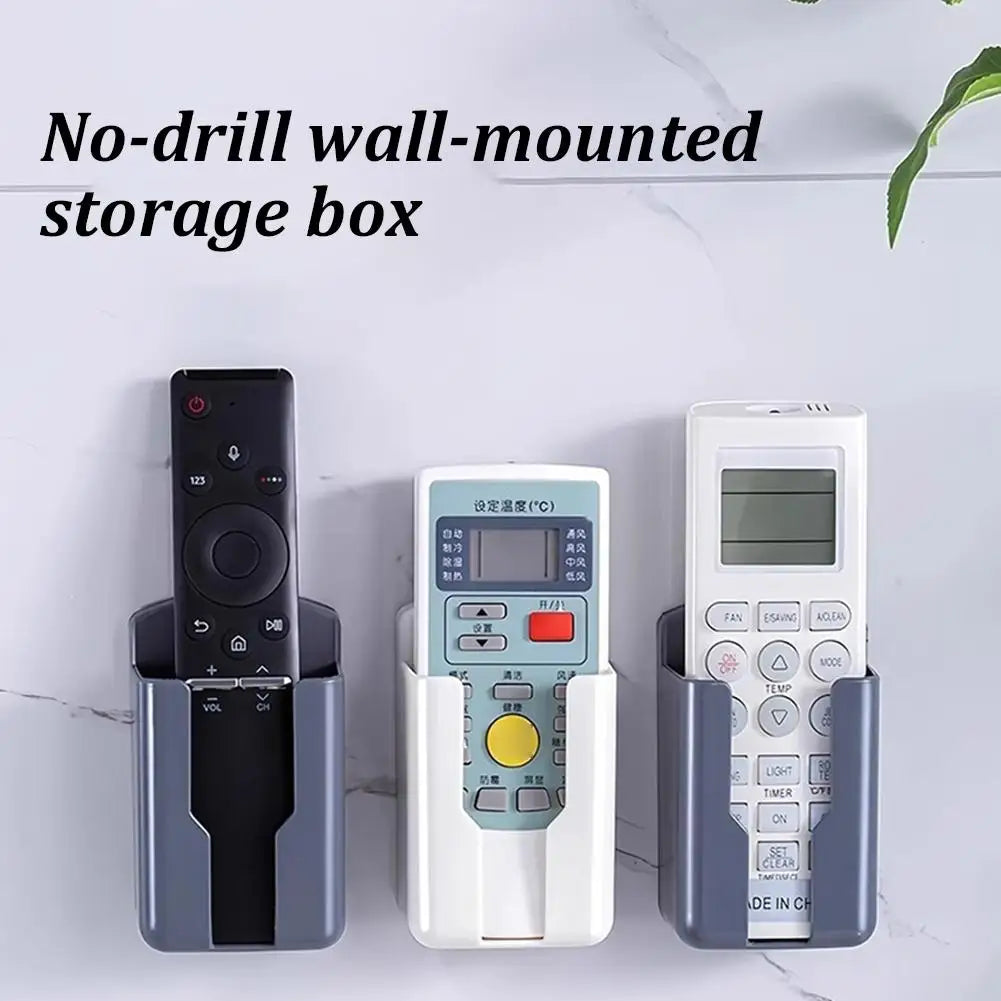 Wall Mount Adhesive Remote Control Holder – No Drill Organizer Wall Storage Holder PLUSH