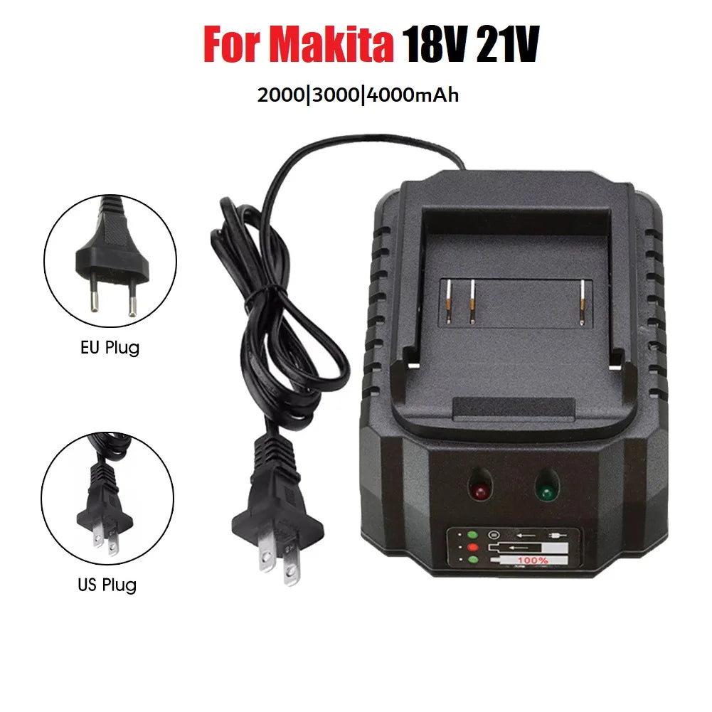Makita 18V Li-ion Battery Charger – BL1830 BL1850 US/EU Plug Battery Charger PLUSH