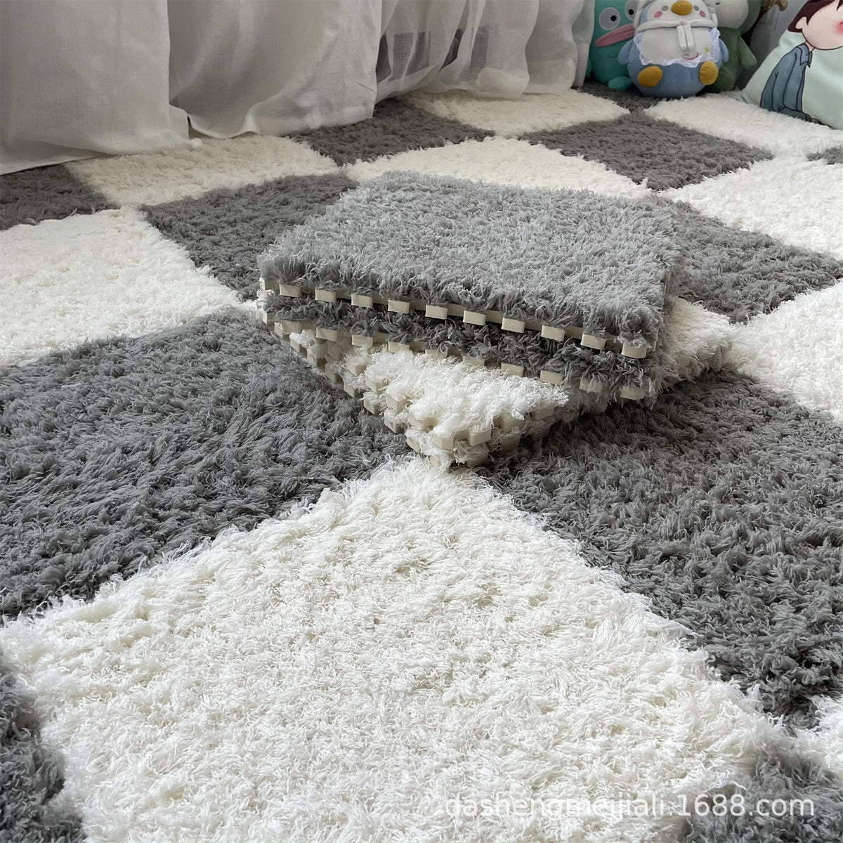 Interlocking Puzzle Mat – Thick Plush Soft Floor Tiles for Home Interlocking Floor Mat PLUSH