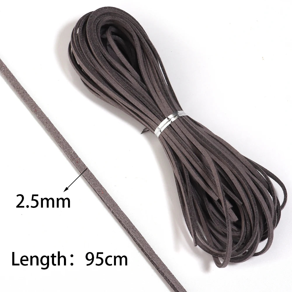 10pcs Multicolor Faux Suede Flat Cord 2.5mm – DIY Jewelry Making Jewelry Craft Cord PLUSH