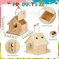 Wooden DIY Birdhouse Kit – Build, Paint & Hang Outdoor DIY Craft Kit PLUSH not installed