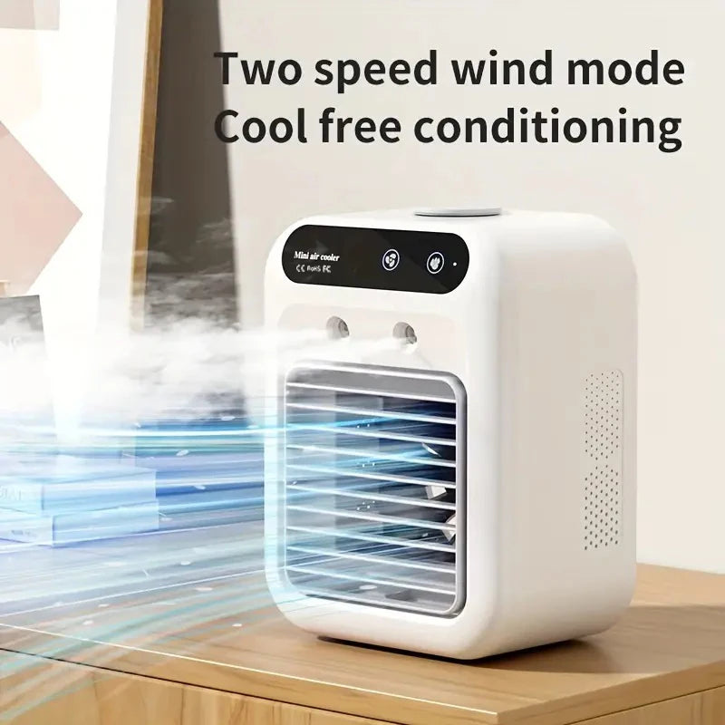 500ml USB Cooling Mist Fan – 9-Blade Silent Desk Fan USB Misting Fan PLUSH