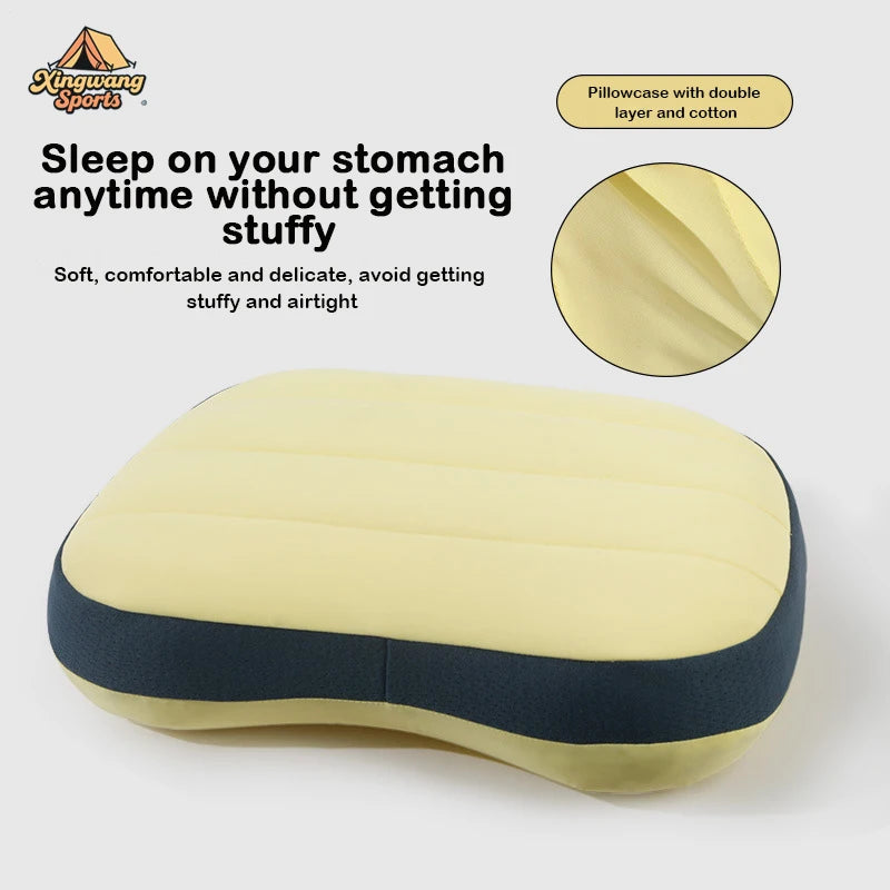 Ultralight Inflatable Camping Pillow – Washable Cover | Travel Inflatable Camping Pillow PLUSH