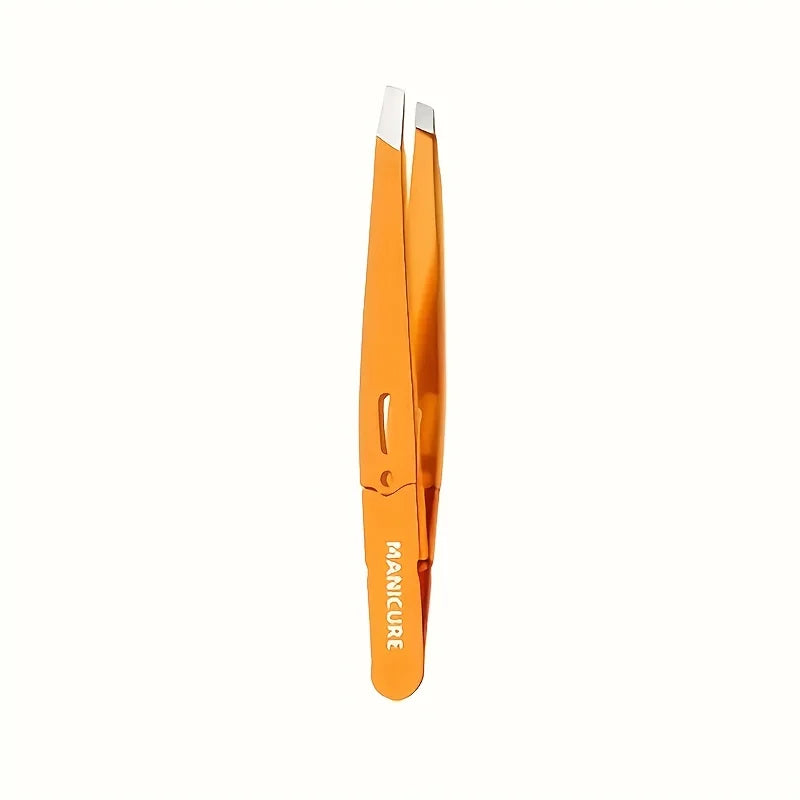 Ouriner Slant Tip Eyebrow Tweezers – Hypoallergenic Stainless Steel Eyebrow Tweezers PLUSH