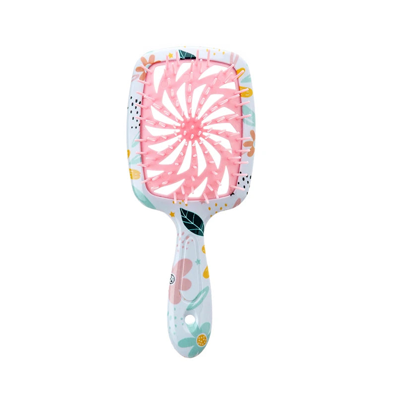 Vented Detangling Hairbrush & Scalp Massage Comb | Gift Box Detangling Hairbrush PLUSH Pink