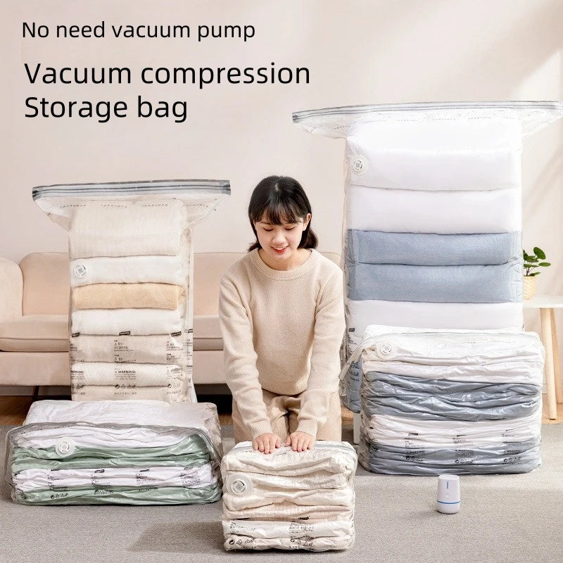 TAILI No-Pump Vacuum Storage Bags – Clothes & Blankets Vacuum Storage Bags PLUSH
