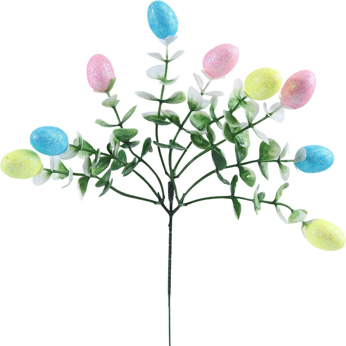 6pcs Easter Egg Branch Stems | Faux Spring Vase Decor DIY Seasonal Faux Stems PLUSH
