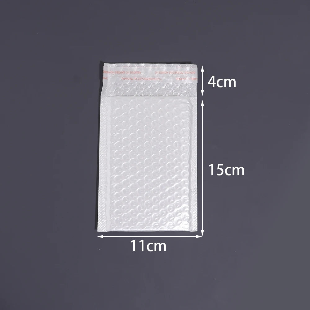 White Pearlescent Bubble Mailers | Padded Envelopes 5–20 Pack Bubble Mailer Envelopes PLUSH 11X15cm 20pcs