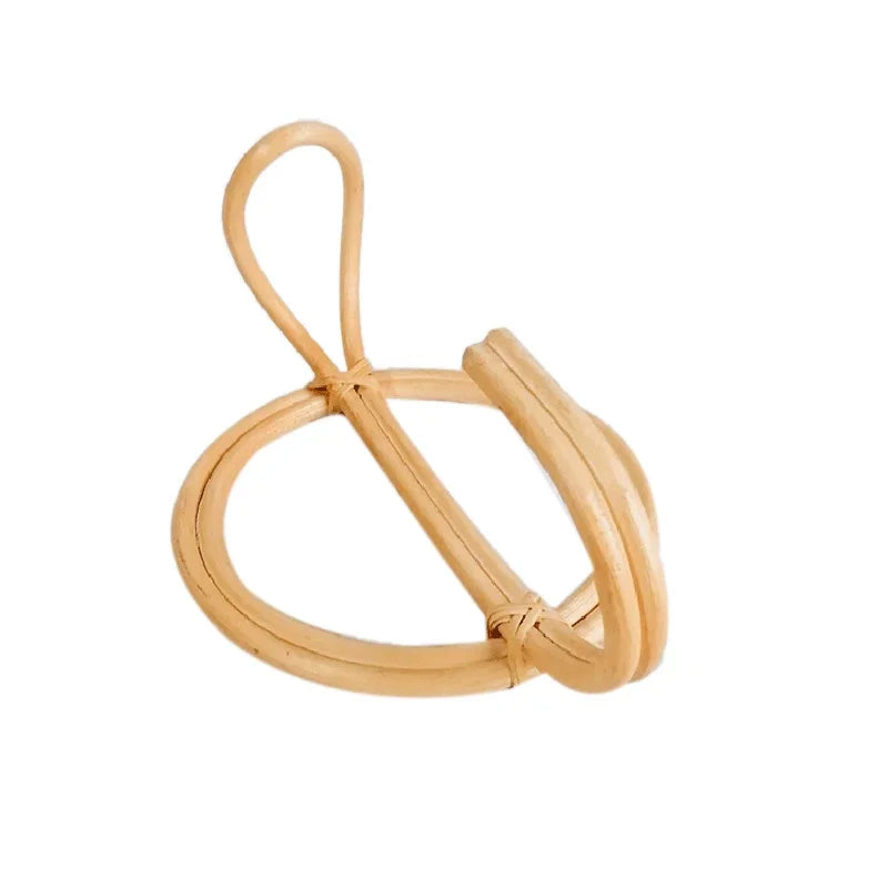 Natural Rattan Wall Hook – Retro Handmade Clothes Hanger Decorative Wall Hook PLUSH