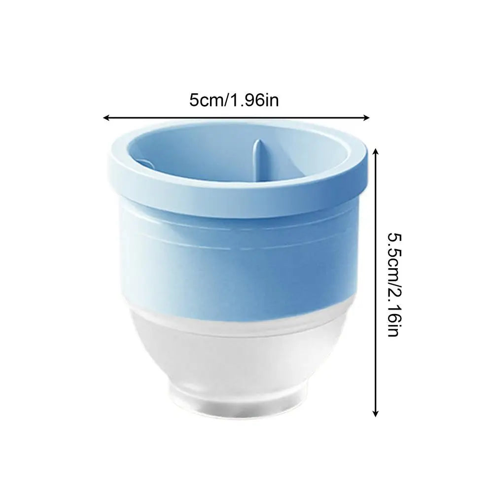 Silicone Ice Ball Maker Mold – Large Round Sphere Ice Cube Tray Ice Ball Mold PLUSH Blue