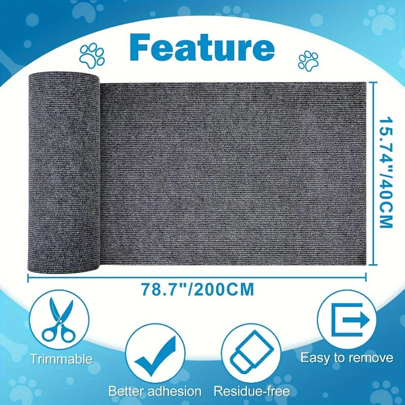 Self-Adhesive Cat Scratch Pad – Wall & Furniture Protector Cat Scratch Pad PLUSH