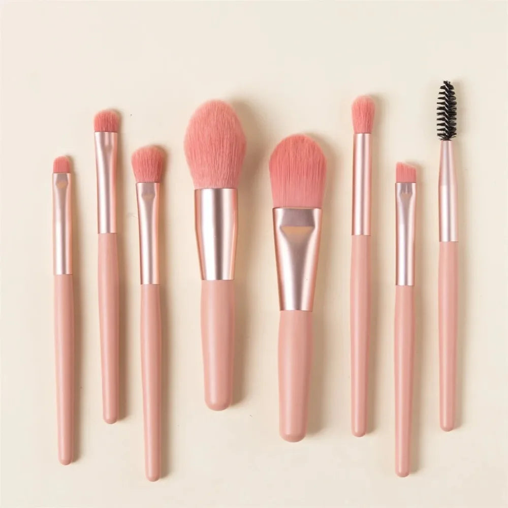 8-Piece Soft Fluffy Makeup Brush Set – Blending & Foundation Makeup Brush Set PLUSH