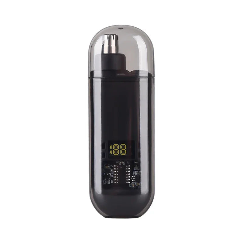 Rechargeable Nose & Ear Hair Trimmer – Portable Mini Trimmer Nose & Ear Trimmer PLUSH Black USB Type-C
