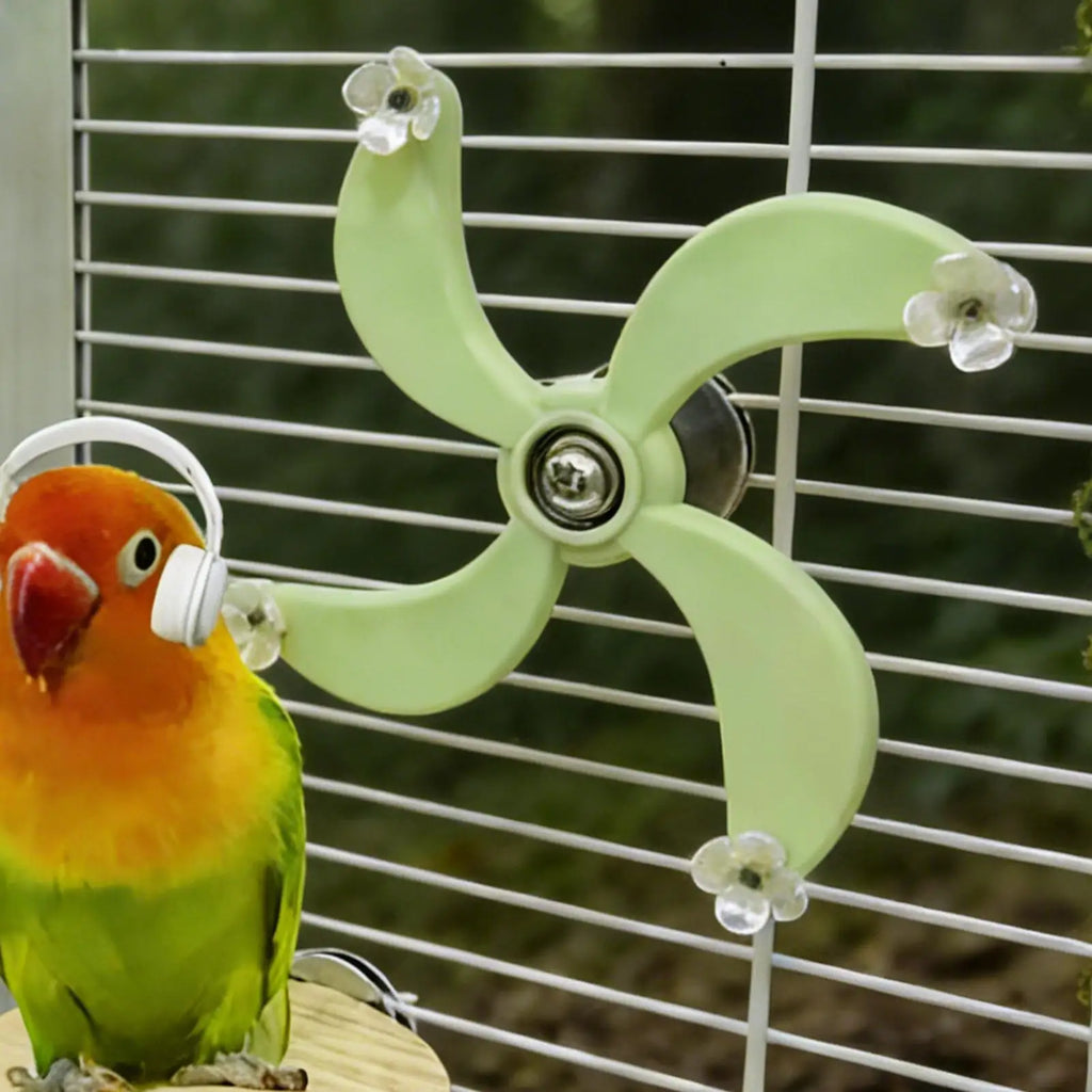Interactive Rotating Windmill Bird Toy | Spinner Cage Accessory Bird Cage Toy PLUSH