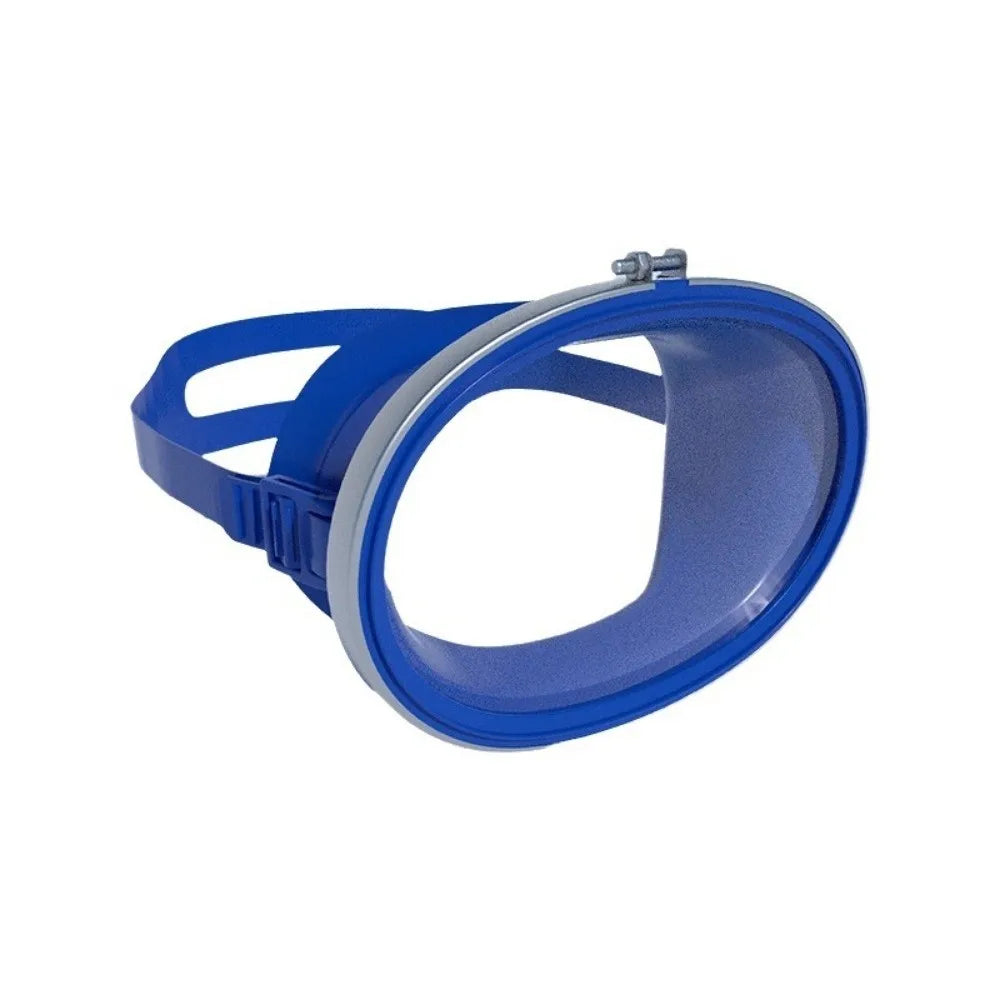 Tempered Glass Diving Mask – Single Lens Snorkeling Goggles Diving Snorkeling Mask PLUSH Blue