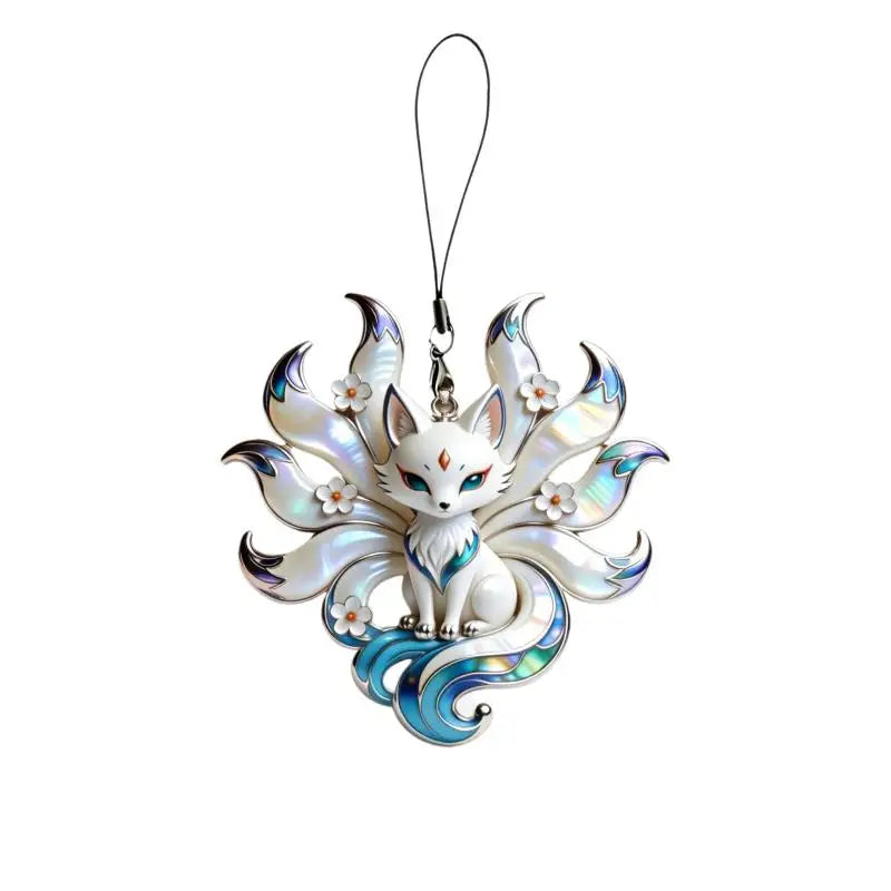 Nine-Tailed Fox Enamel Pendant Necklace & Charm | 1/3 Pcs Enamel Pendant Necklace PLUSH 1pcs A1