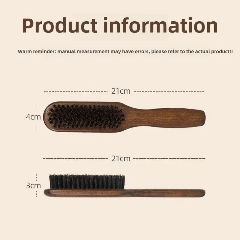 Boar Bristle Beard Brush – Wood Handle Men's Grooming Tool Beard Grooming Brush PLUSH