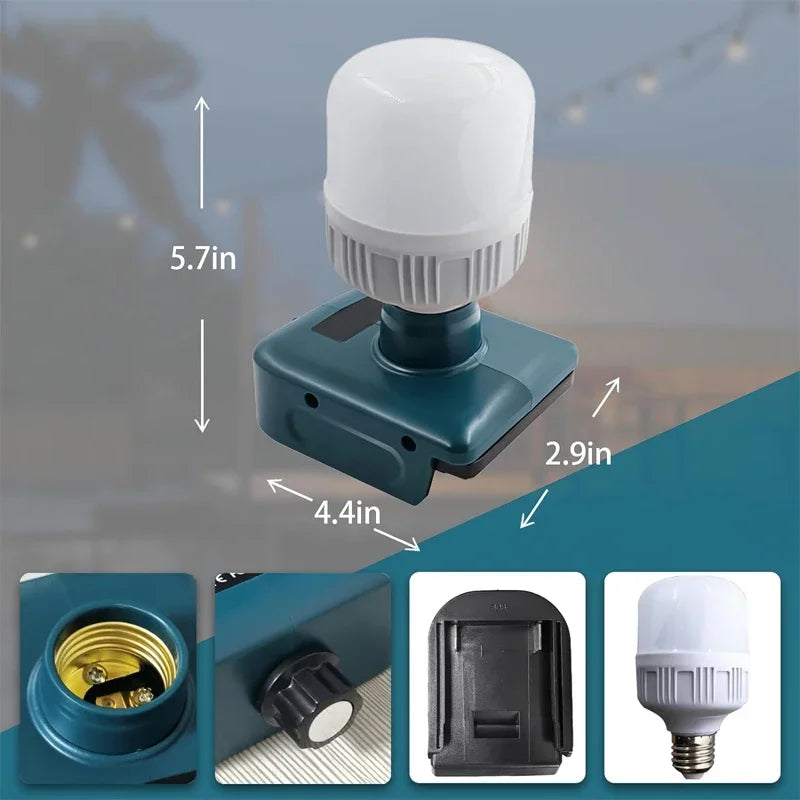 ZWINCKY 12W LED Work Light for Makita 18V Battery – Portable Cordless LED Work Light PLUSH