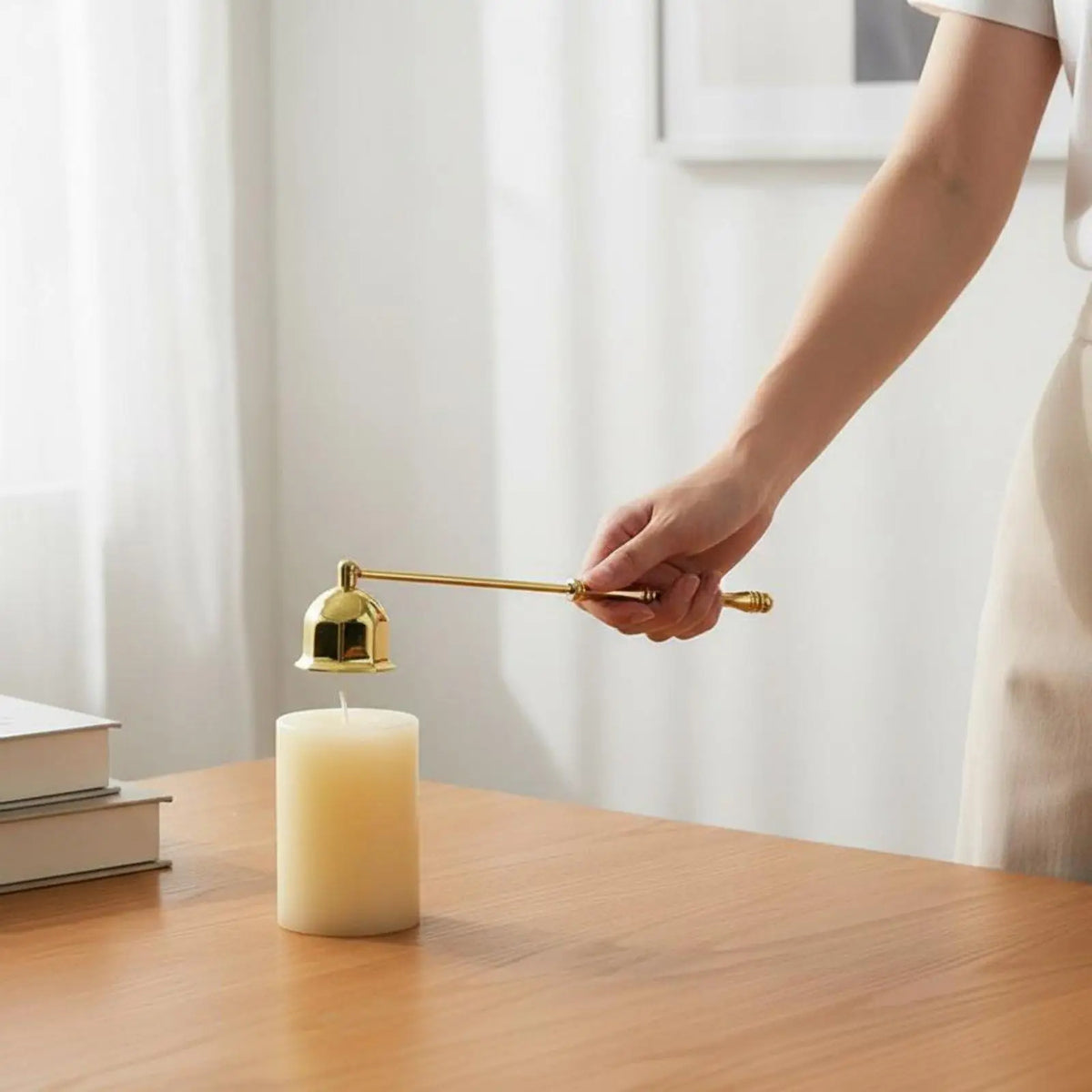 Octagonal Bell Candle Snuffer – Stainless Steel Elegant Home Decor Candle Snuffer PLUSH
