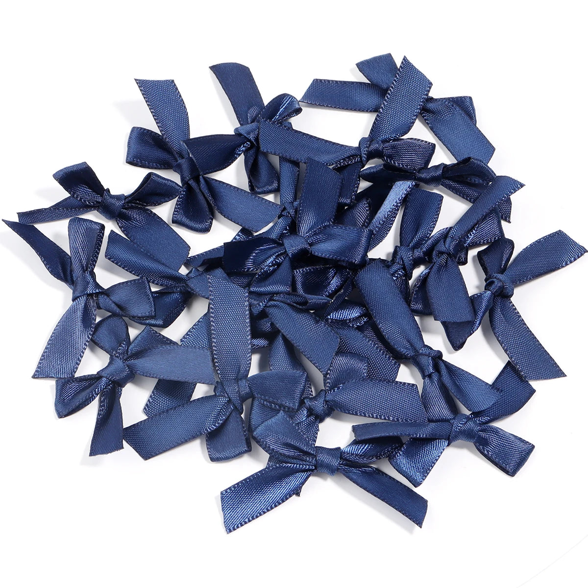 50pcs Colorful Polyester Handmade Bows – DIY Jewelry & Hair Craft Craft Bow Embellishments PLUSH royal blue