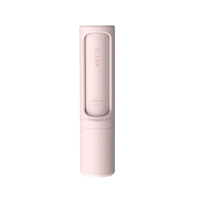 2-in-1 Reusable Pet Hair Remover Brush & Lint Roller Pet Hair Remover PLUSH Pink