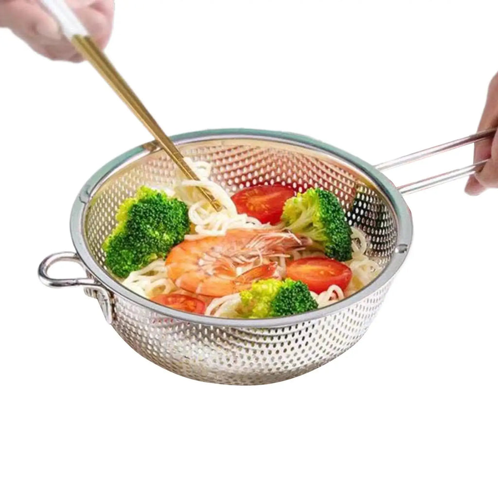 Stainless Steel Colander Basket & Kitchen Strainer – Multi-Use Kitchen Colander Strainer PLUSH