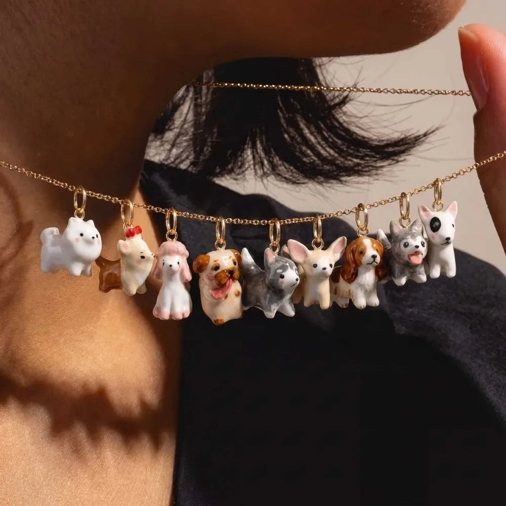 Cute Enamel Dog Breed Pendant – Shih Tzu, Beagle & More Enamel Dog Pendant PLUSH