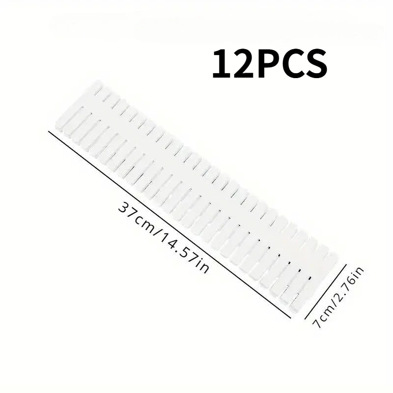 White Drawer Divider Partitions 4/8/12pcs – DIY Organizer Drawer Organizer PLUSH 12PCS
