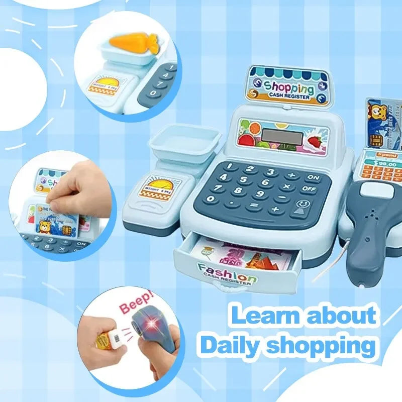 Kids Electronic Cash Register Toy – Pretend Play Supermarket Pretend Play Toy PLUSH