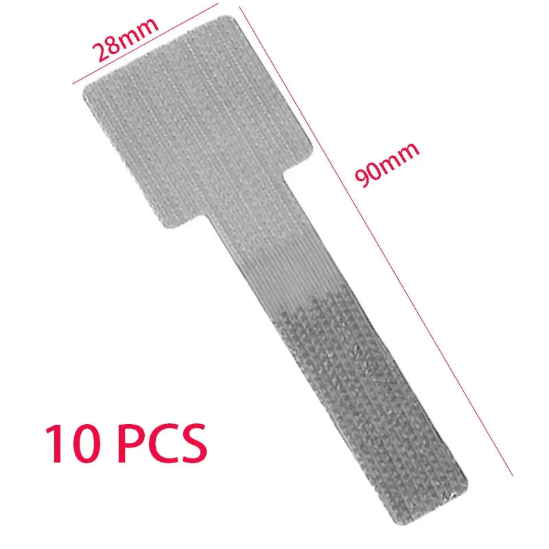 Reusable Cable Ties Self-Adhesive Cord Organizer Straps Cable Management Ties PLUSH Gray 10 pcs 3x100mm