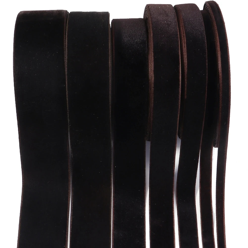 Deep Brown Velvet Ribbon 5/10 Yards – DIY Crafts & Wrapping Velvet Craft Ribbon PLUSH deep brown 6mm 10yards
