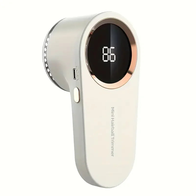 USB Rechargeable Electric Lint Remover & Fabric Shaver – LED Electric Lint Remover PLUSH WHITE