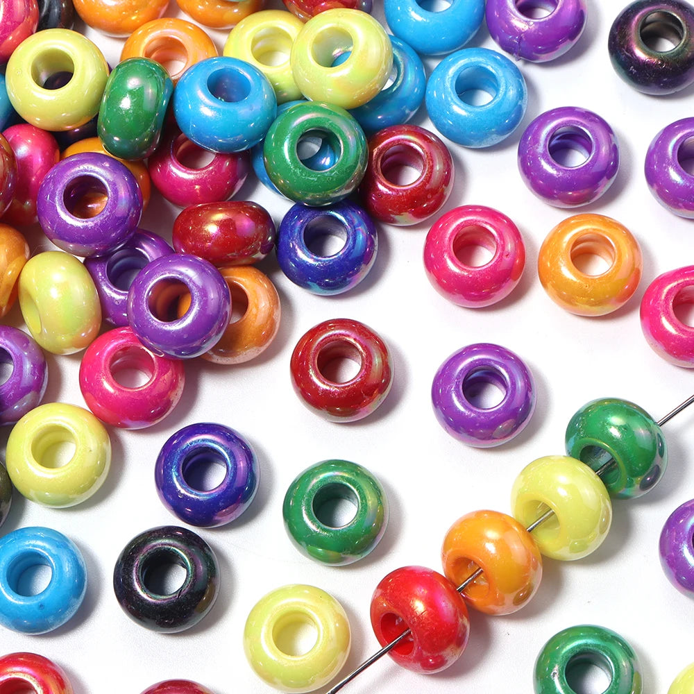 50pcs Acrylic Abacus Spacer Beads Large Hole – DIY Jewelry Acrylic Spacer Beads PLUSH