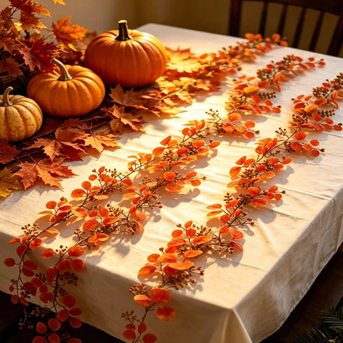 1.8M Artificial Fall Maple Leaf Garland – Autumn Vine Decor Artificial Leaf Garland PLUSH
