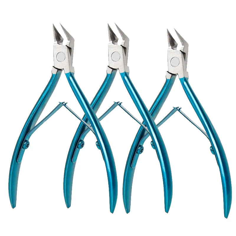 Stainless Steel Toenail Clipper Straight Blade Sharp Pointed Tip Toenail Clipper PLUSH Blue 3 Pcs China Mainland