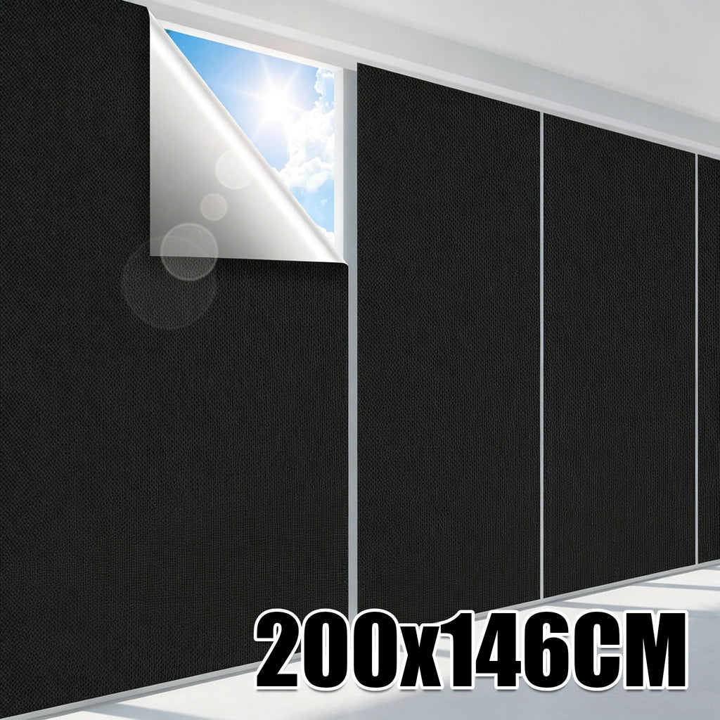 Portable Blackout Curtain – Self-Adhesive Light Blocking Shade Blackout Curtain Shade PLUSH