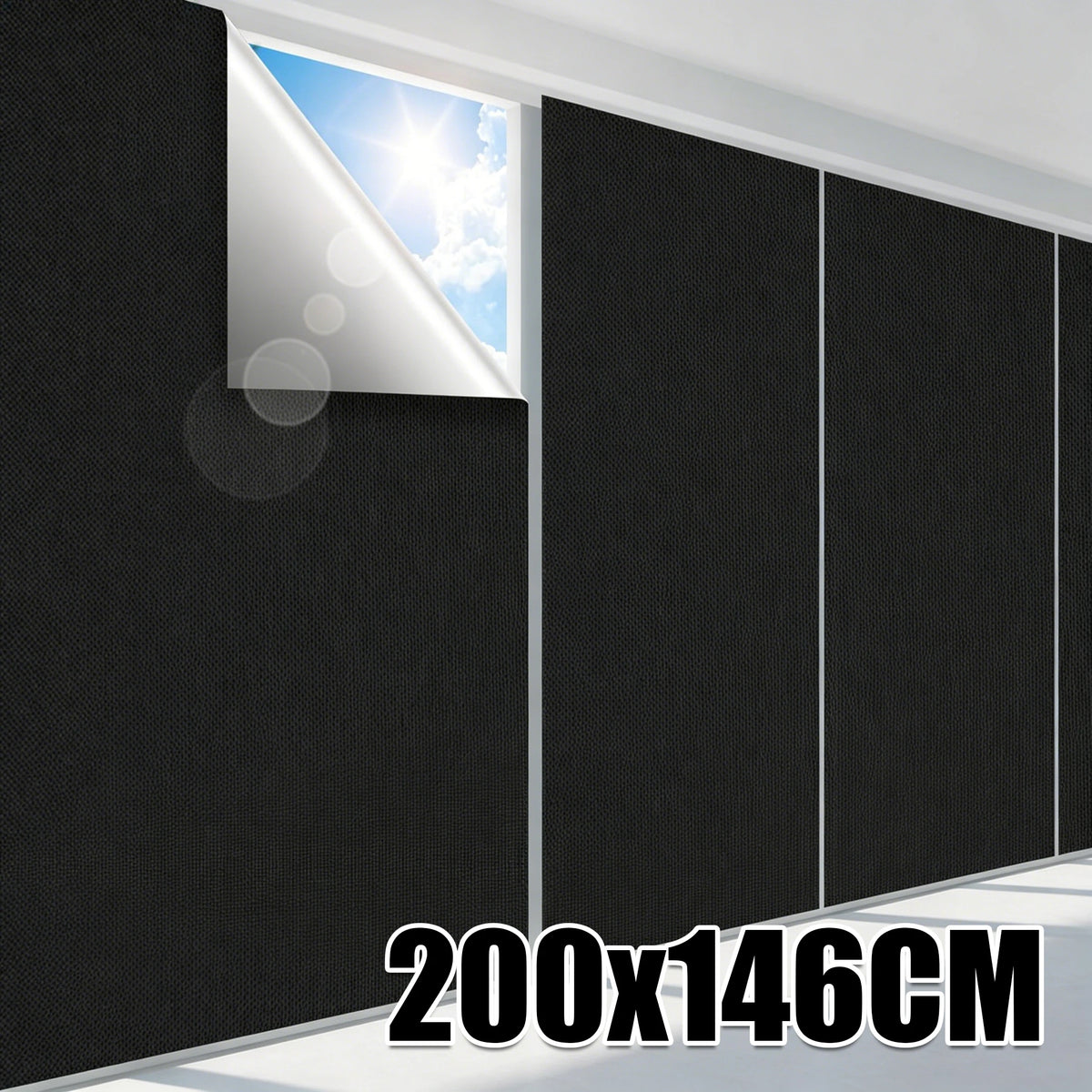 Portable Blackout Window Shade – Self-Adhesive & Cuttable Blackout Window Shade PLUSH
