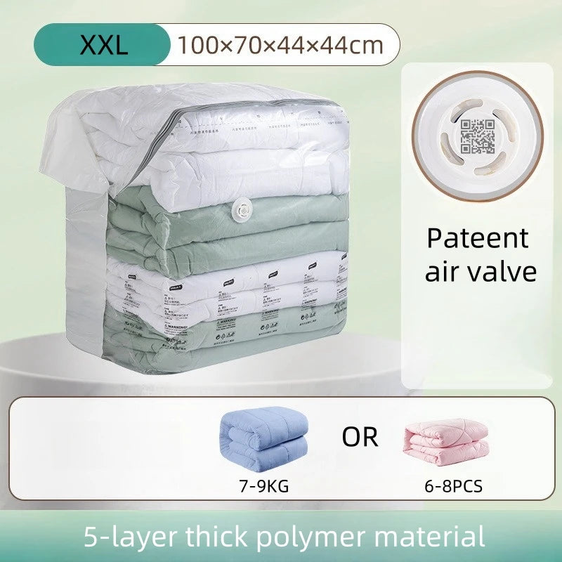 TAILI No-Pump Vacuum Storage Bags – Clothes & Blankets Vacuum Storage Bags PLUSH 100X70X44X44CM