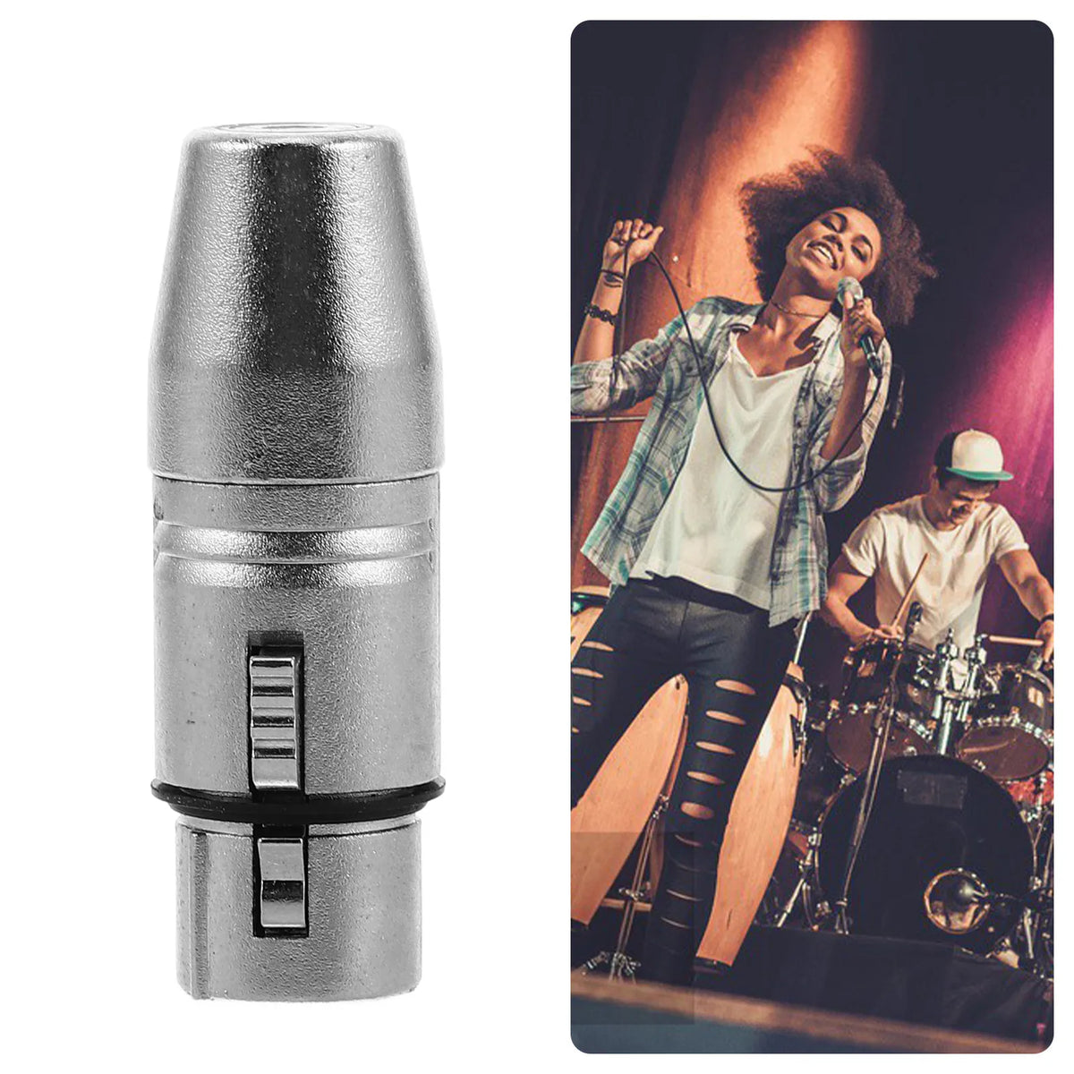 XLR Female to Female Adapter – Compact Audio Coupler Connector XLR Audio Adapter PLUSH