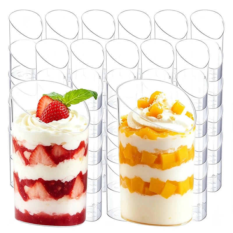 Clear Plastic Disposable Dessert Cups 80ml – 10/20/40 Pack Disposable Dessert Cups PLUSH